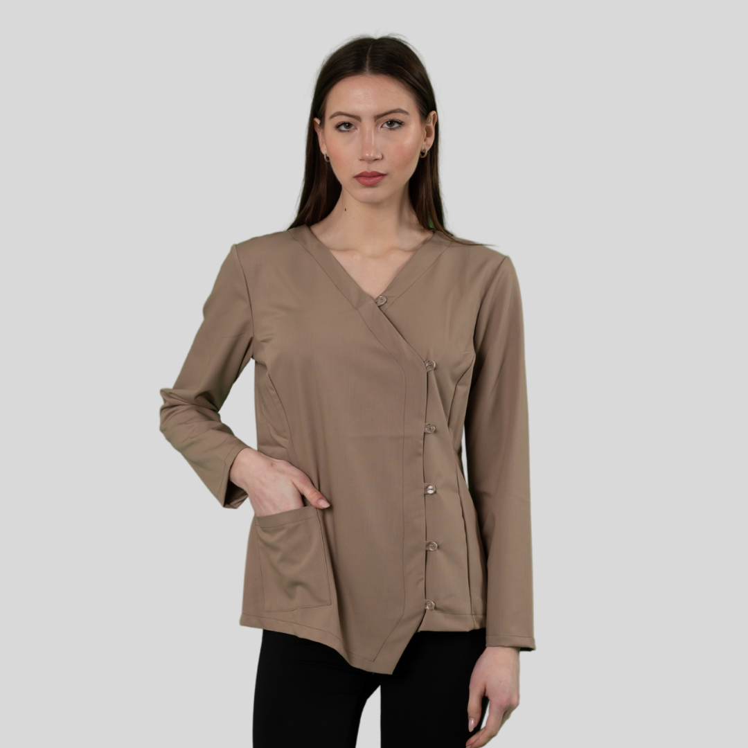 215 P Blousa Scollo V - Aquam Uniform
