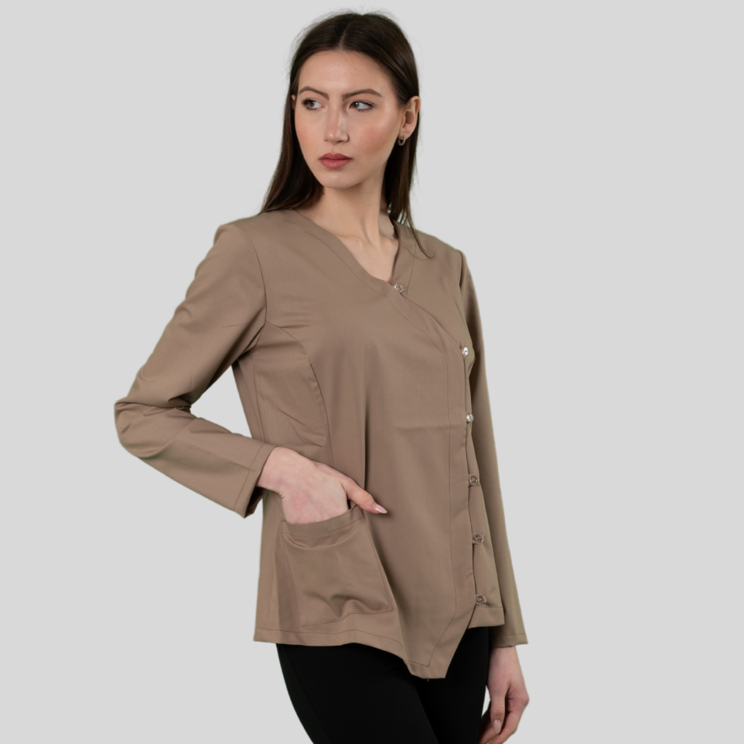215 P Blousa Scollo V - Aquam Uniform
