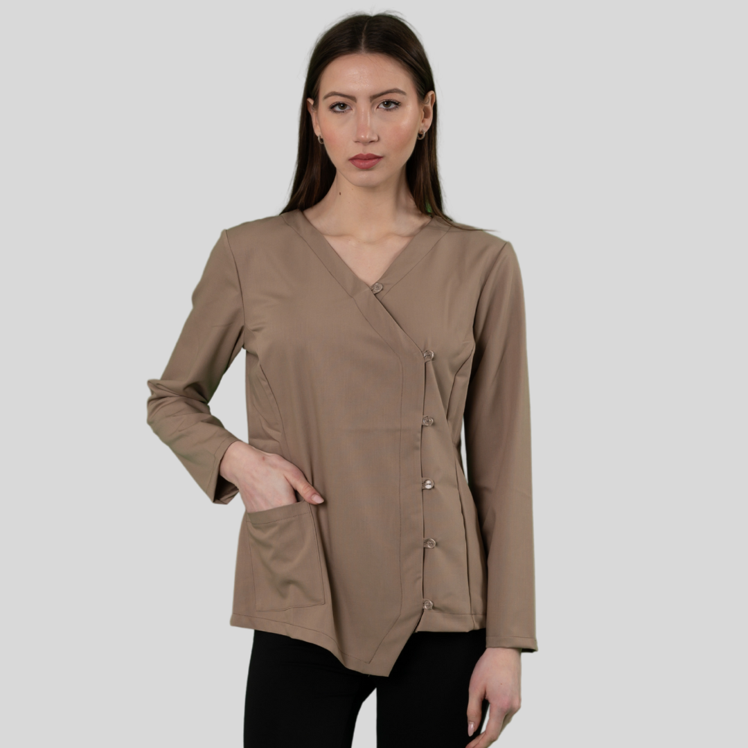 215 P Blousa Scollo V - Aquam Uniform