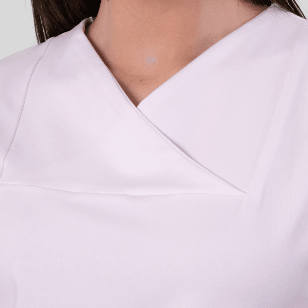 205 J T-shirt Scollo V Motivo Rombo - Aquam Uniform