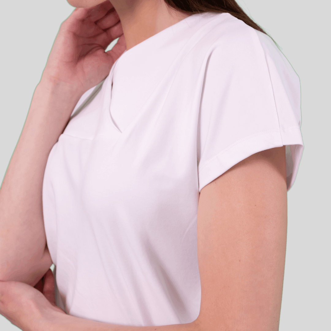 205 J T-shirt Scollo V Motivo Rombo - Aquam Uniform